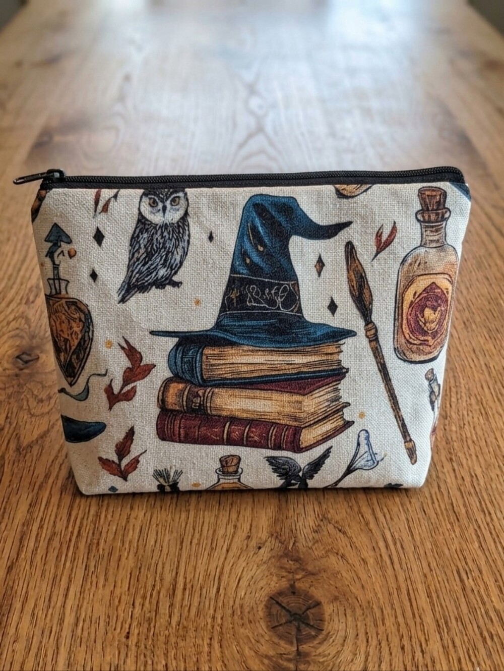 NWT Whimsical Cosmetic Bag With Witchy Design (0046)